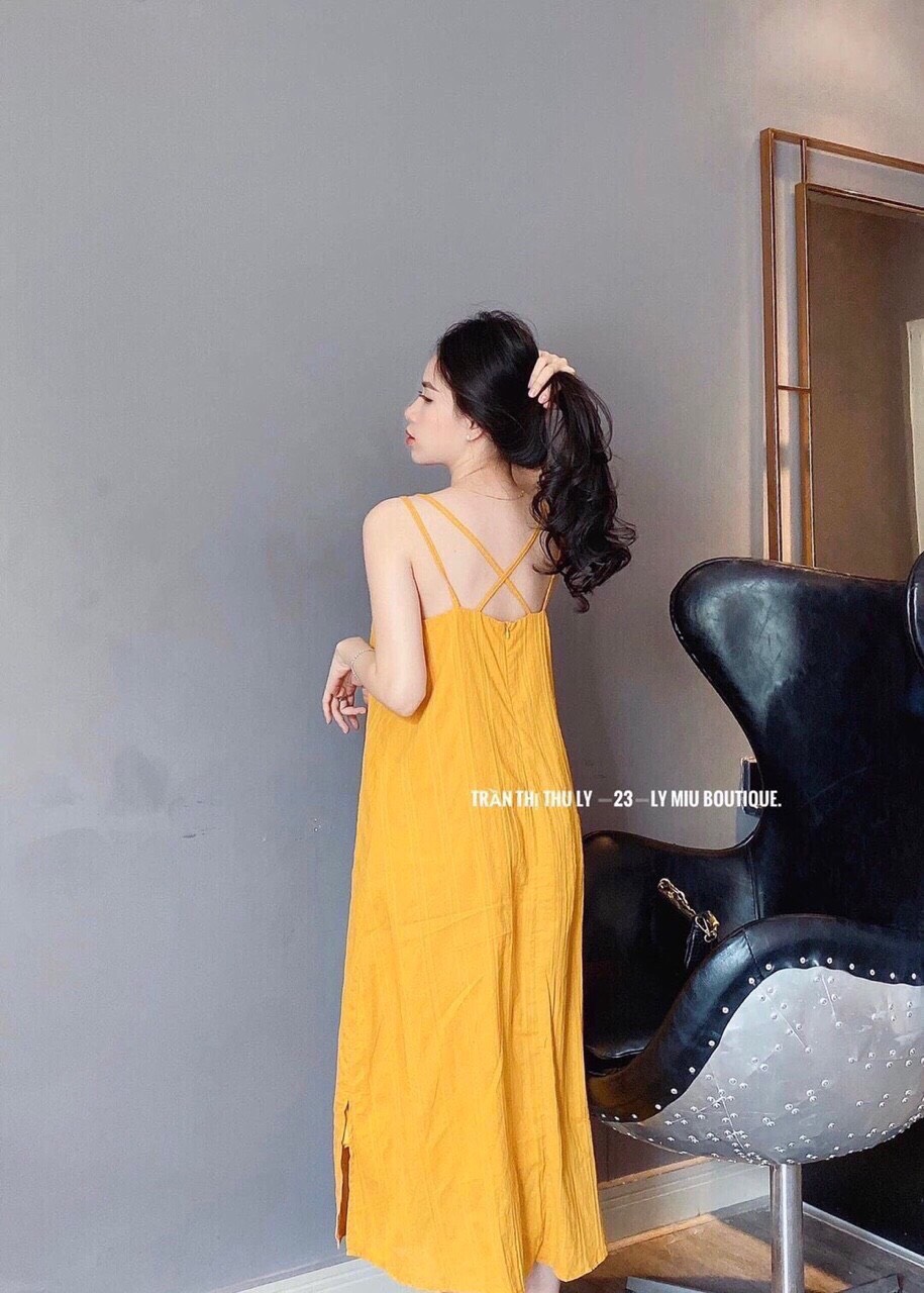 [HCM]Đầm suông chéo lưng dễ thương