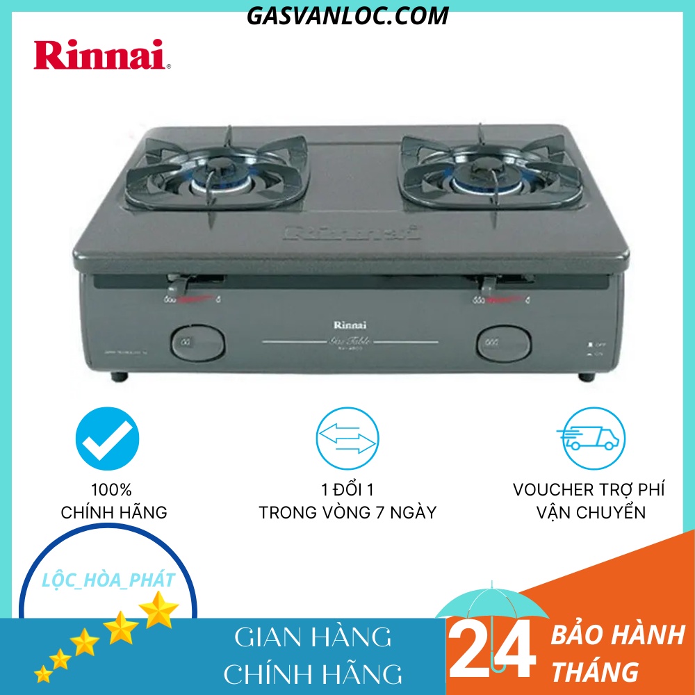 Bếp ga đôi Rinnai RV-4680(G) - Đánh lửa IC - Hàng chính hãng