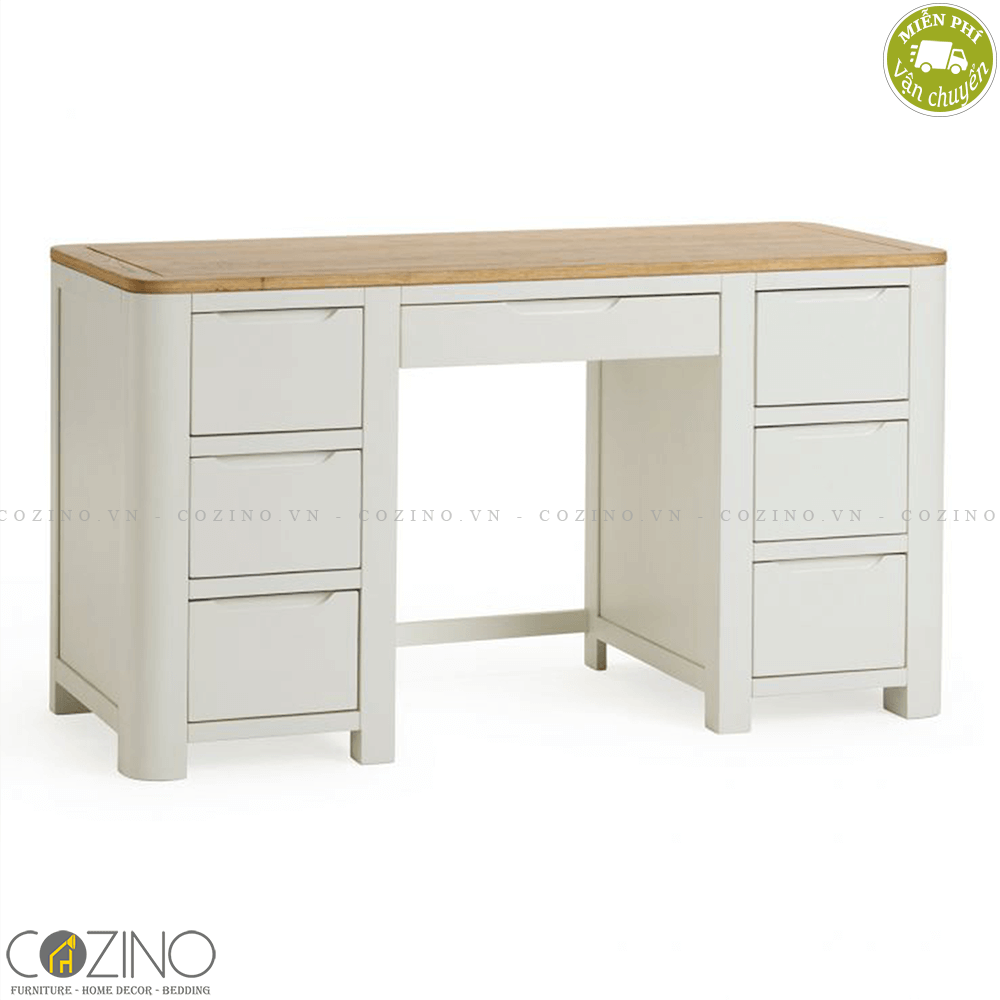 Bàn làm việc Hove 3 ngăn 2 cánh gỗ sồi 1m4