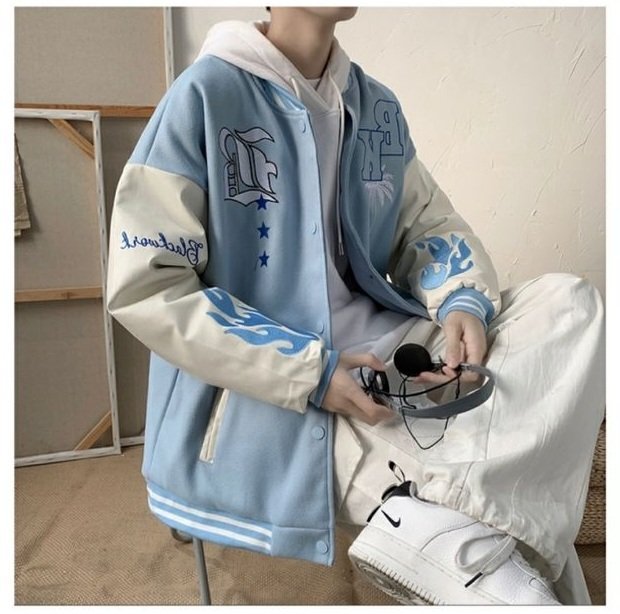 Áo Khoác Bomber Nam Nữ Nỉ, Họa Tiết BK Phối Chữ Phong Cách Thời Trang Teen Sành Điệu