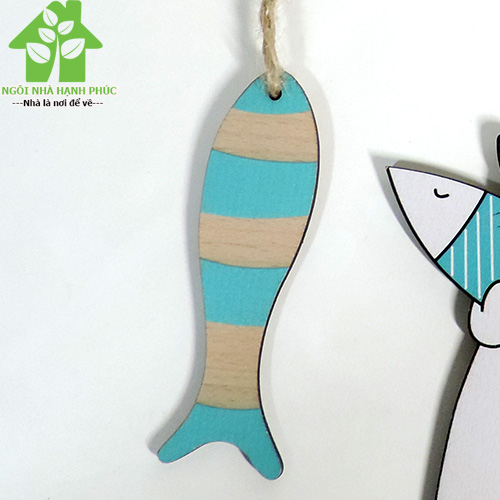 Bảng gỗ decor trang trí CỬA HÀNG 🚀WELCOME MÈO ÔM CÁ🚀 (tặng kem móc treo tường)