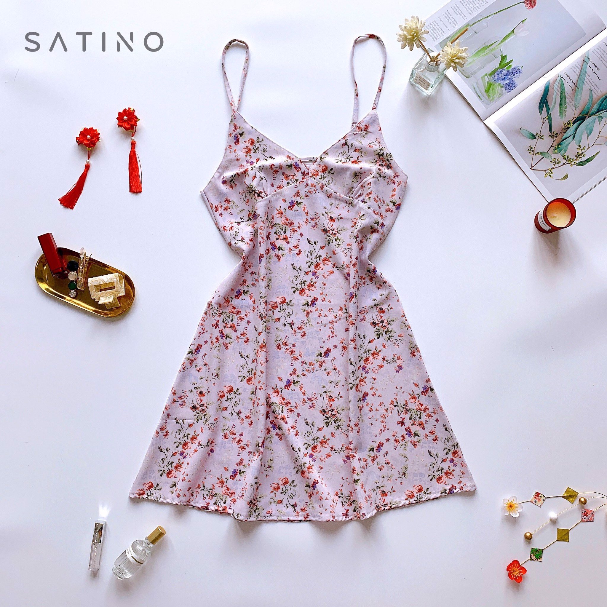 Đầm Tím Nhạt Hoa Nhỏ [COMBO 3 BỘ 499K, COMBO 5 BỘ 779k]