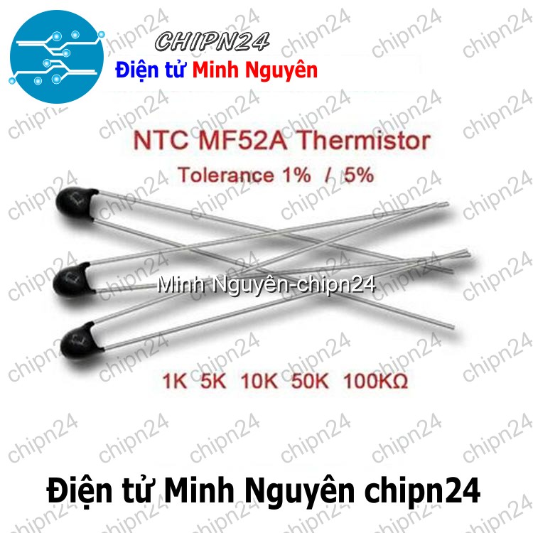 [5 con] (K501) Điện Trở Nhiệt NTC MF52A 5% (1K/10K/50K/100K) - [Chọn Loại] - HHH.00060
