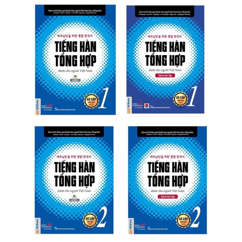 Sách tiếng Hàn - Combo Giáo Trình Tiếng Hàn Tổng Hợp Dành Cho Người Việt Nam Sơ Cấp Tập 1 Và 2 (Bộ 4 cuốn) - Mhbooks