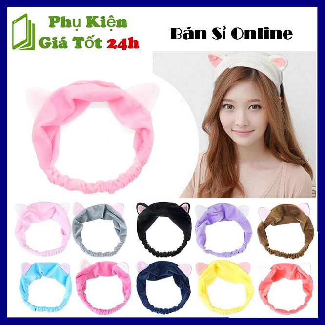 ⚡ pkgt 24h - băng đô turban hình tai mèo siêu hot ⚡