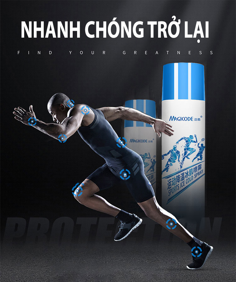 Xịt Lạnh Giảm Đau Thể Thao Magicode - Chai 200ml