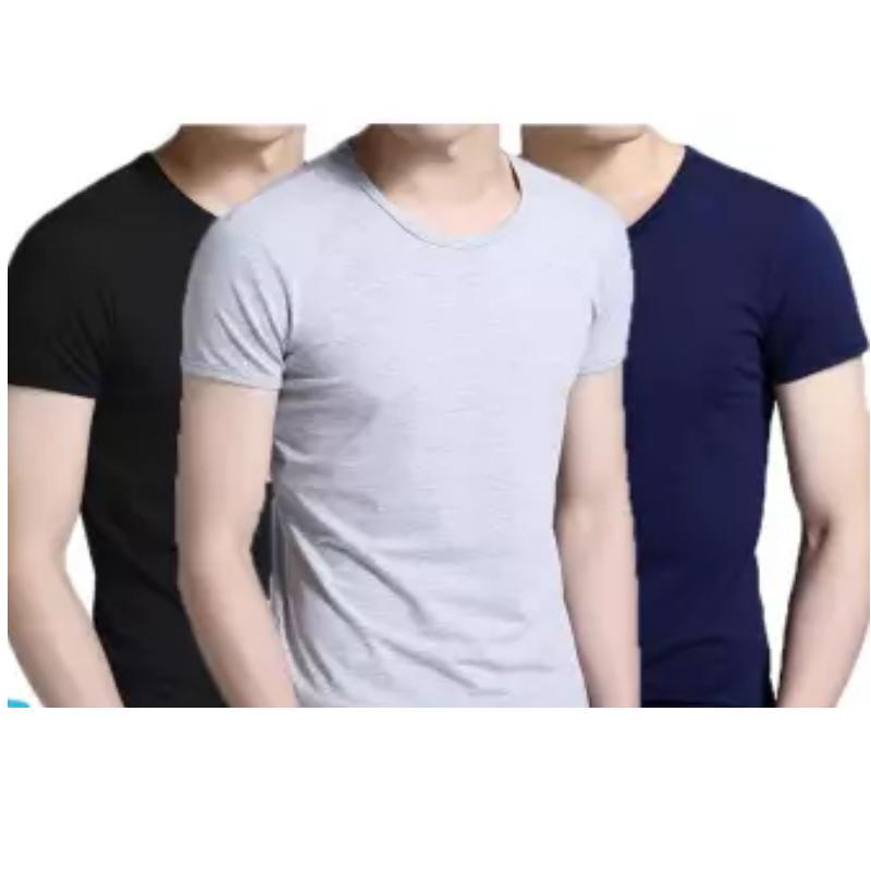 Bộ 3 áo thun nam body cổ ngẫu nhiên  206377 Xanh,đen,xám - không thể rẻ hơn