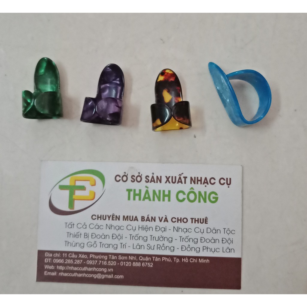 combo 4 móng gảy đàn,móng gảy đàn guitar, móng đeo guitar (3 thẳng + 1 ngang)