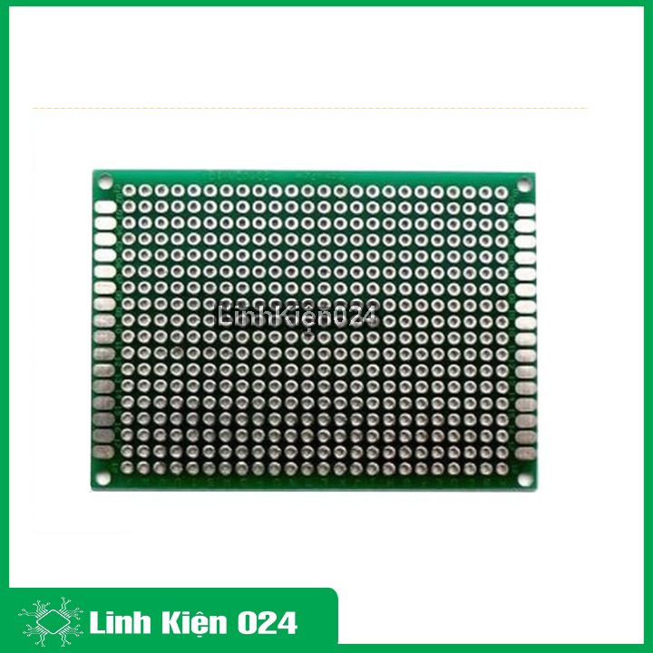 Combo 5 phíp đồng PCB đục lỗ 1 mặt 5X7 Cm xanh tốt