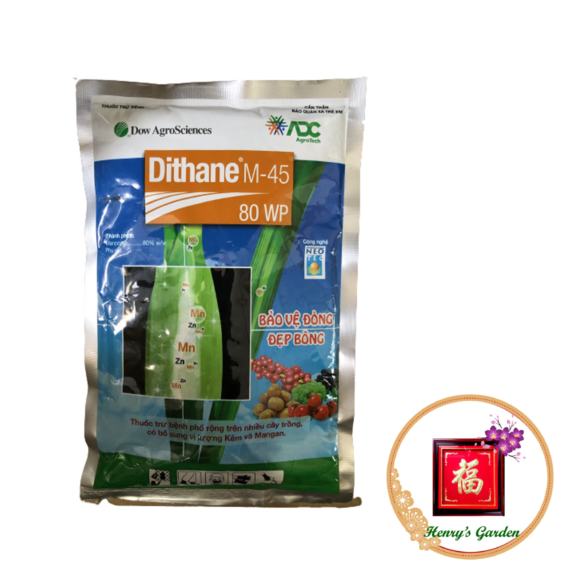 Thuốc trừ bệnh phổ rộng trên cây trồng dithane m-45 80wp - #175a# 250g