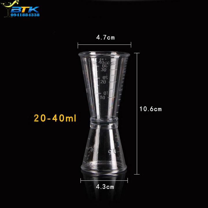 jigger Nhựa - Ca Đong 2 Đầu 20/40ML