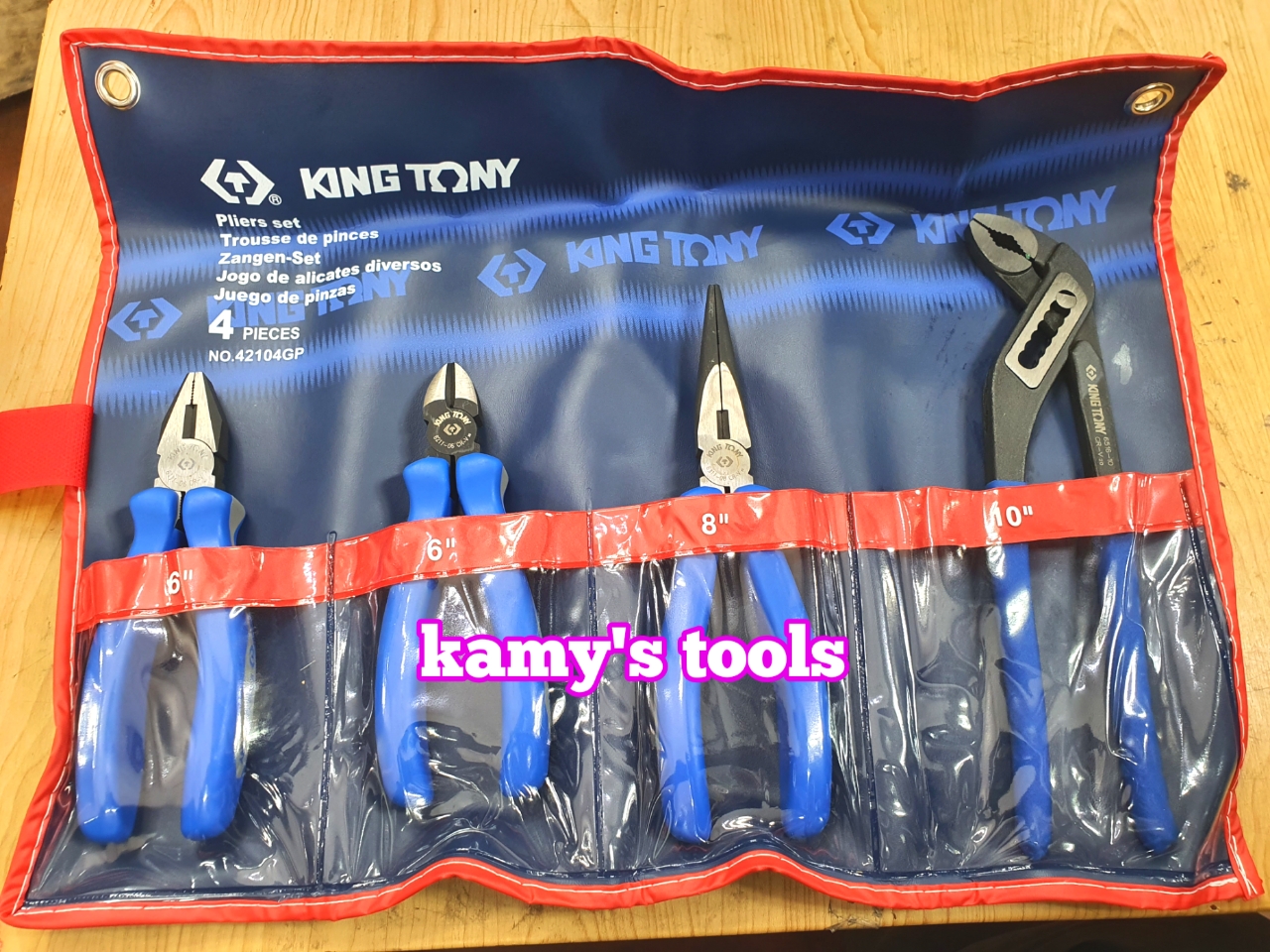 [HCM]Bộ kìm 4 cái Kingtony model 42104GP01 (Kìm cắt điện nhọn mỏ quạ)