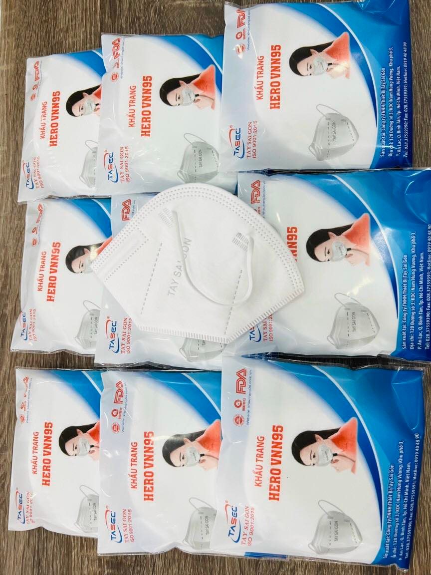 (combo 50 cái) khẩu trang N95 Tây SG dạng bịch