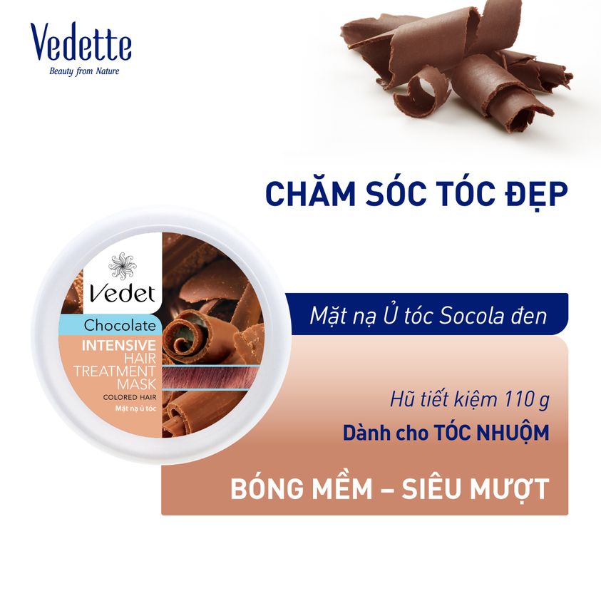 Mặt nạ ủ tóc SOCOLA (Chocolate) NÂU 110g VEDETTE dành cho tóc nhuộm