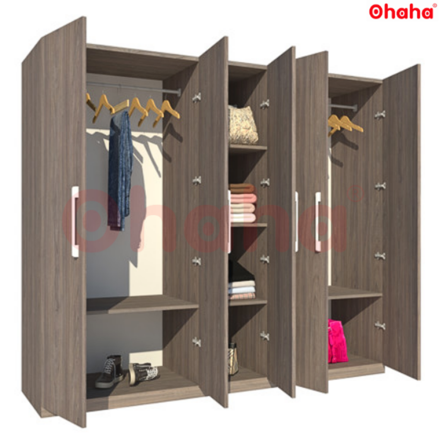 [ Freeship HCM ] [Trả góp 0%] Tủ Quần Áo Gỗ OHAHA-010