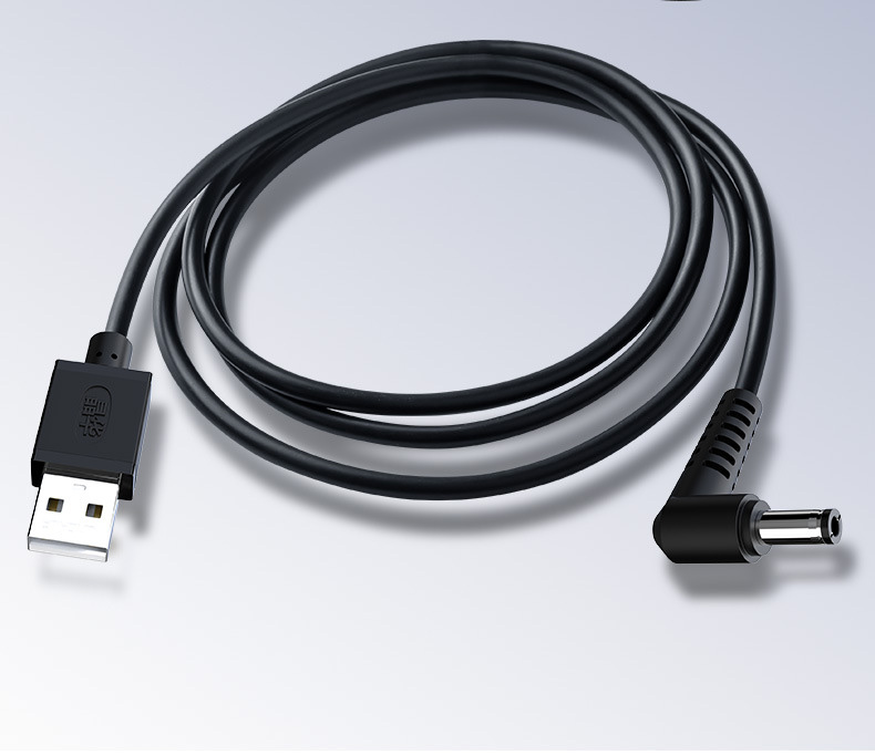 USB charging cable to 3.5mm round head, 90 degrees - Jinghua u550c