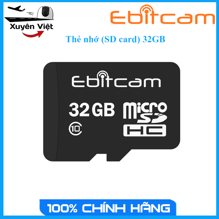 [HCM][NHÀ PHÂN PHỐI BH 2 NĂM] Thẻ nhớ EBITCAM (SD card) 32GB - Camera Xuyên Việt