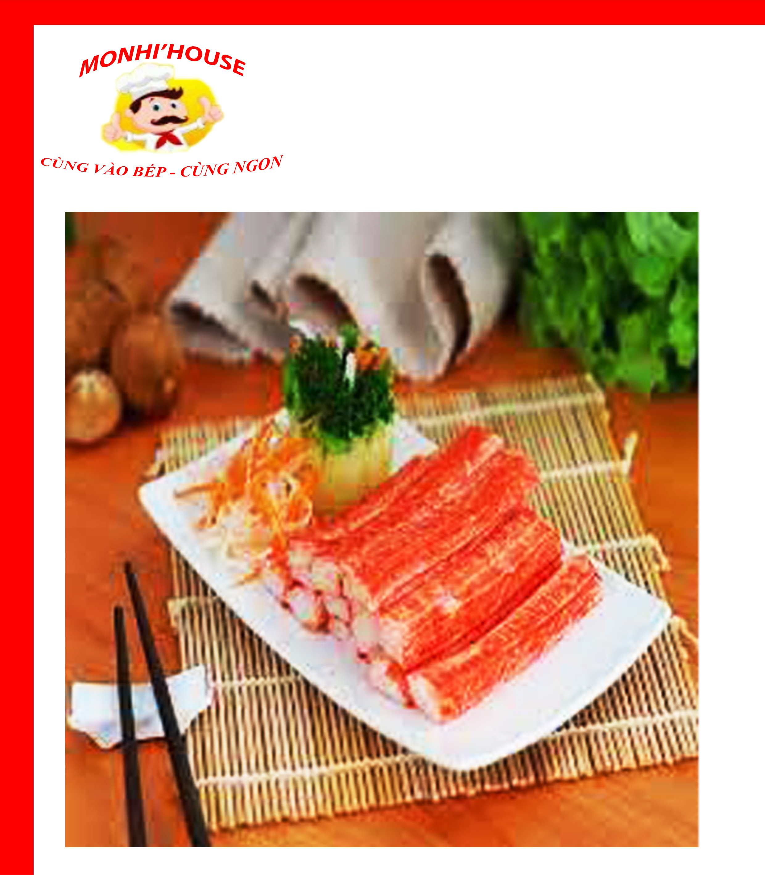 100g thanh cua surimi ( 6 thanh)