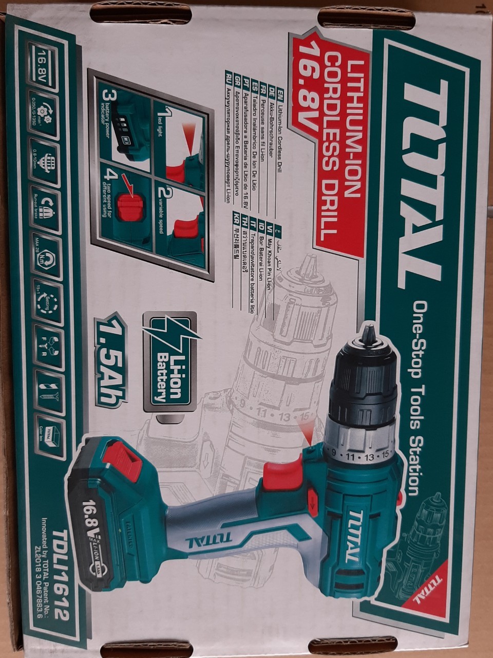 Máy khoan dùng pin Lithium 16.8V Total TDLI1612
