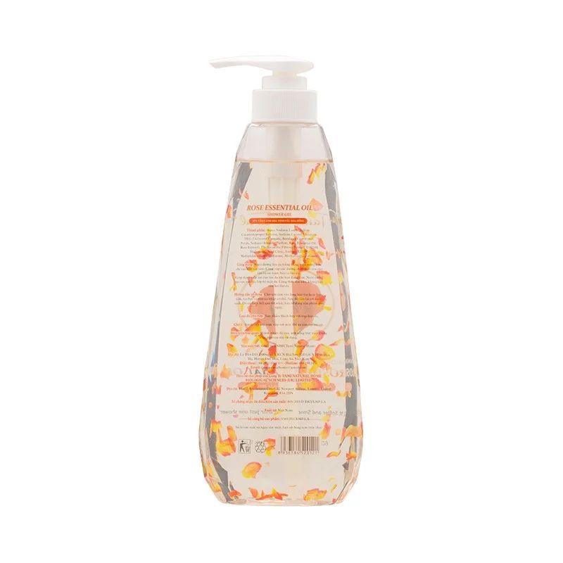 Sữa tắm cánh hoa tinh dầu hoa hồng 600ml tami natural