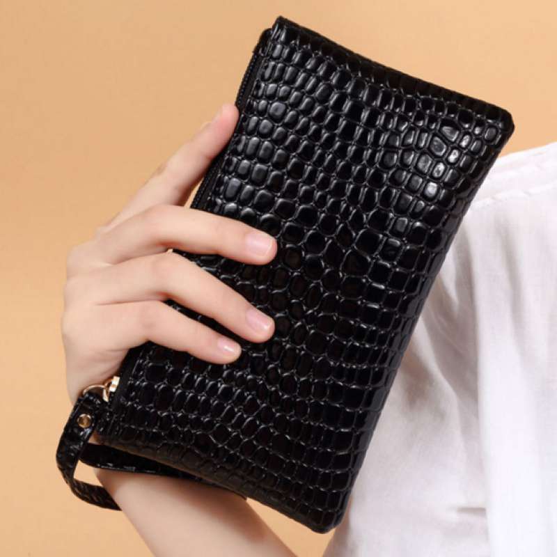 Ví nữ cầm tay vân cá sấu KM L1 T127
