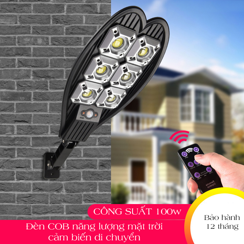 Đèn COB 45W - 100W Cảm Biến Di Chuyển Thông Minh - Sử Dụng Năng Lượng Mặt trời - Chống Thấm Nước - Đèn Sân Vườn - K1129