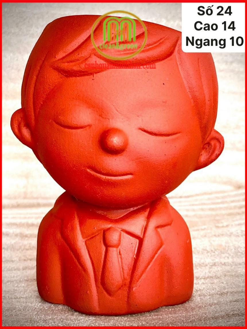 Chậu trồng sen đá mini cute đất nung hình thú