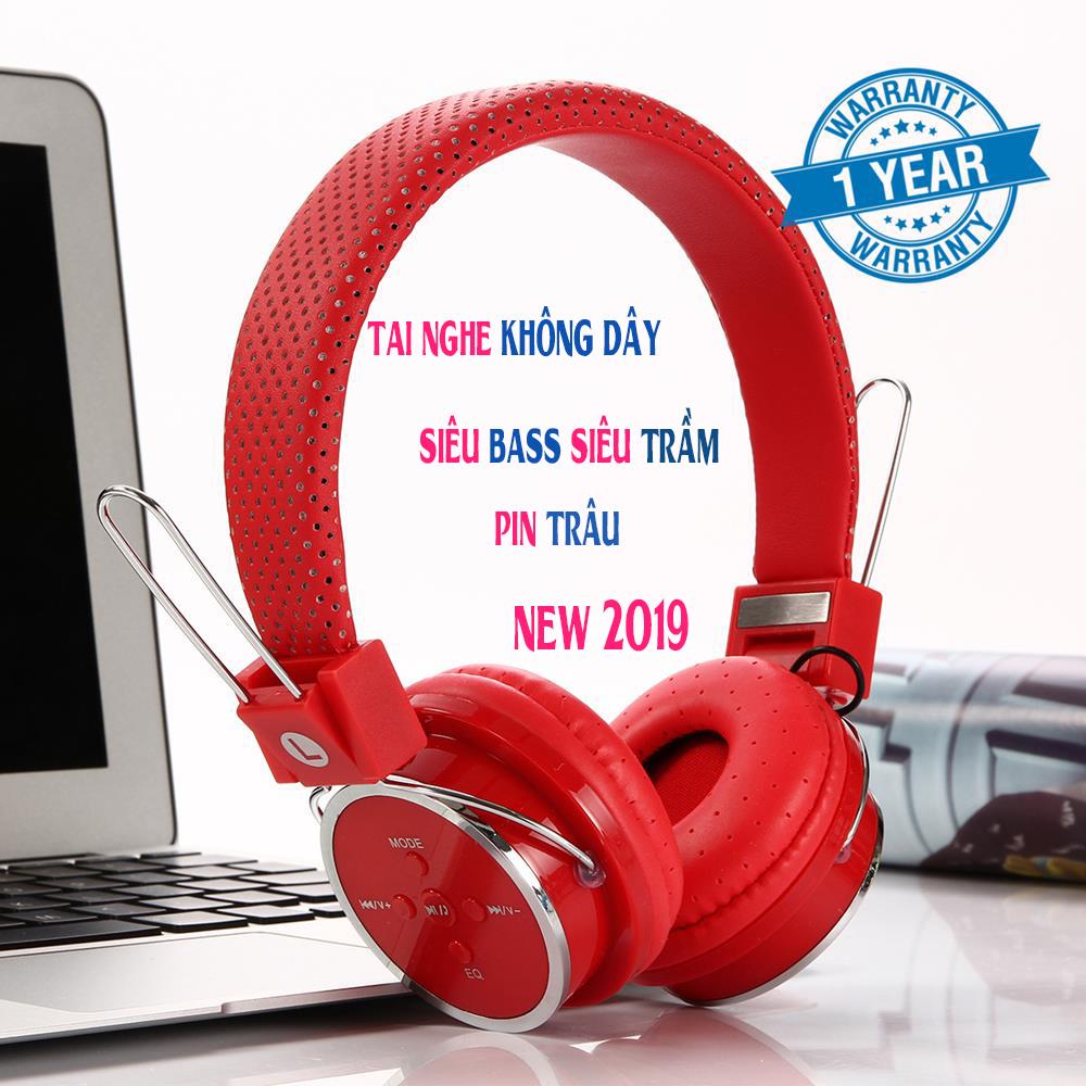 Tai nghe chụp tai không dây nghe nhạc - âm thanh bass cực chất thiết bị sử dụng chuẩn kết nối bluetooth 4.1 kết nối ổn định với khoảng cách lên tới 10m - tai nghe nhạc, tai nghe nhạc giá rẻ, tai đeo nghe nhạc hay - more2love