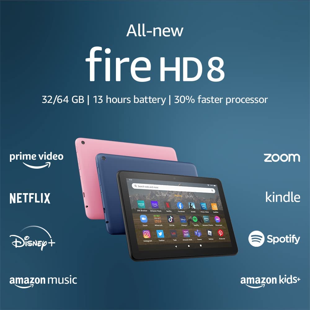 Máy tính bảng Kindle Fire Hd 8 2022 12th 8inch HD CPU Hexa-core 2,0 6 nhân