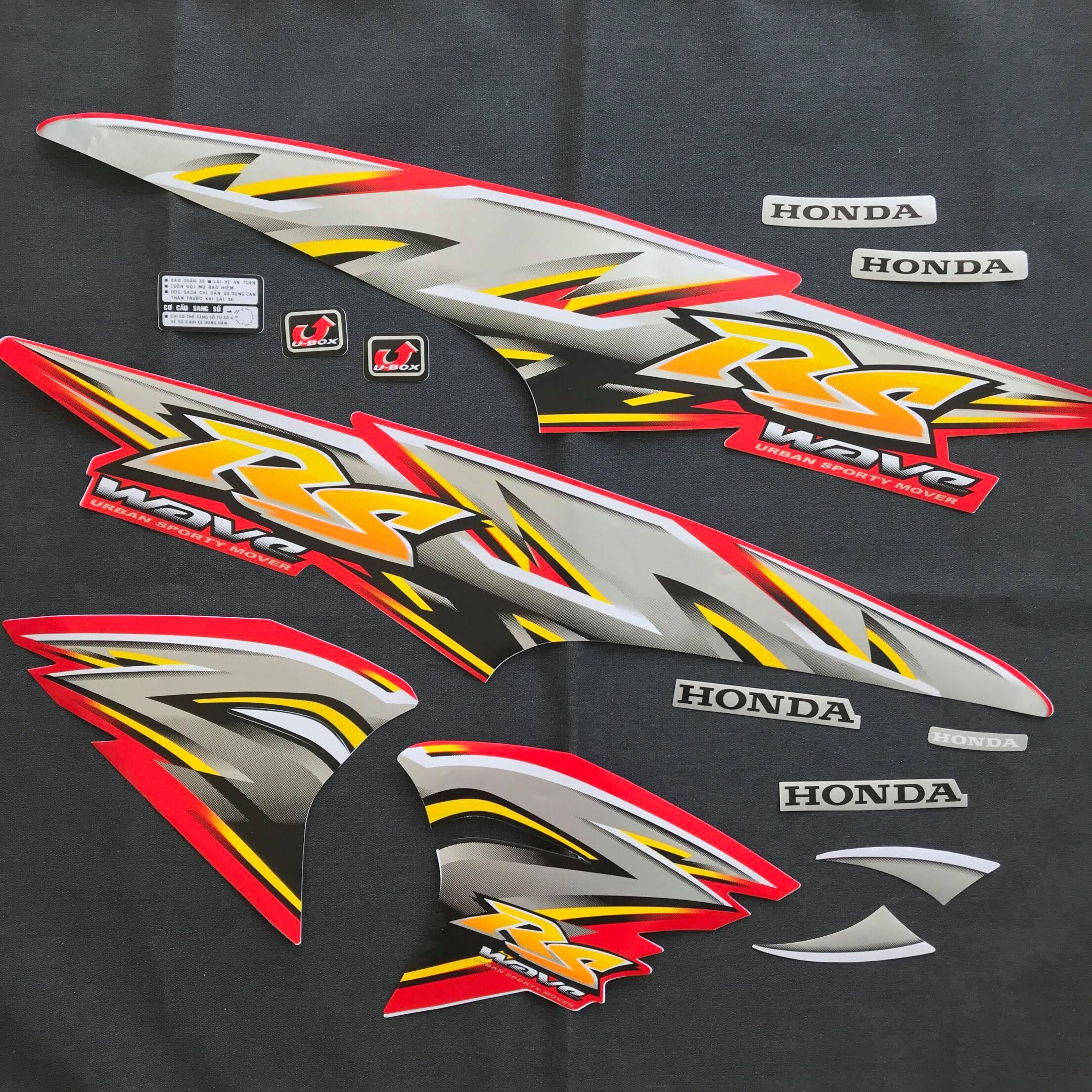 Tem xe Wave RS ZIN 3 LỚP (MÀU ĐỎ)