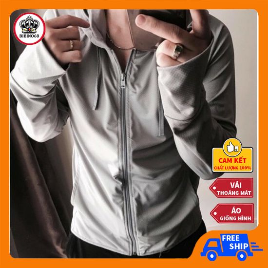 Áo chống nắng nam cotton thun lạnh chống UV xuất Nhật