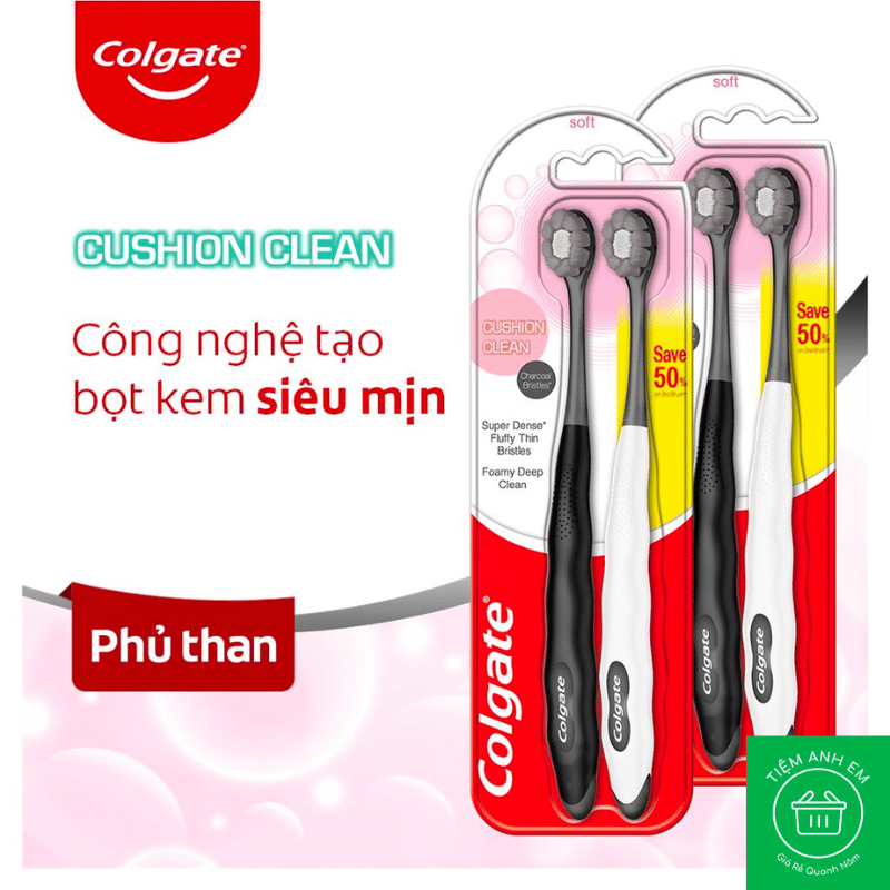 Bàn chải đánh răng Colgate Cushion Clean (Giao màu ngẫu nhiên)