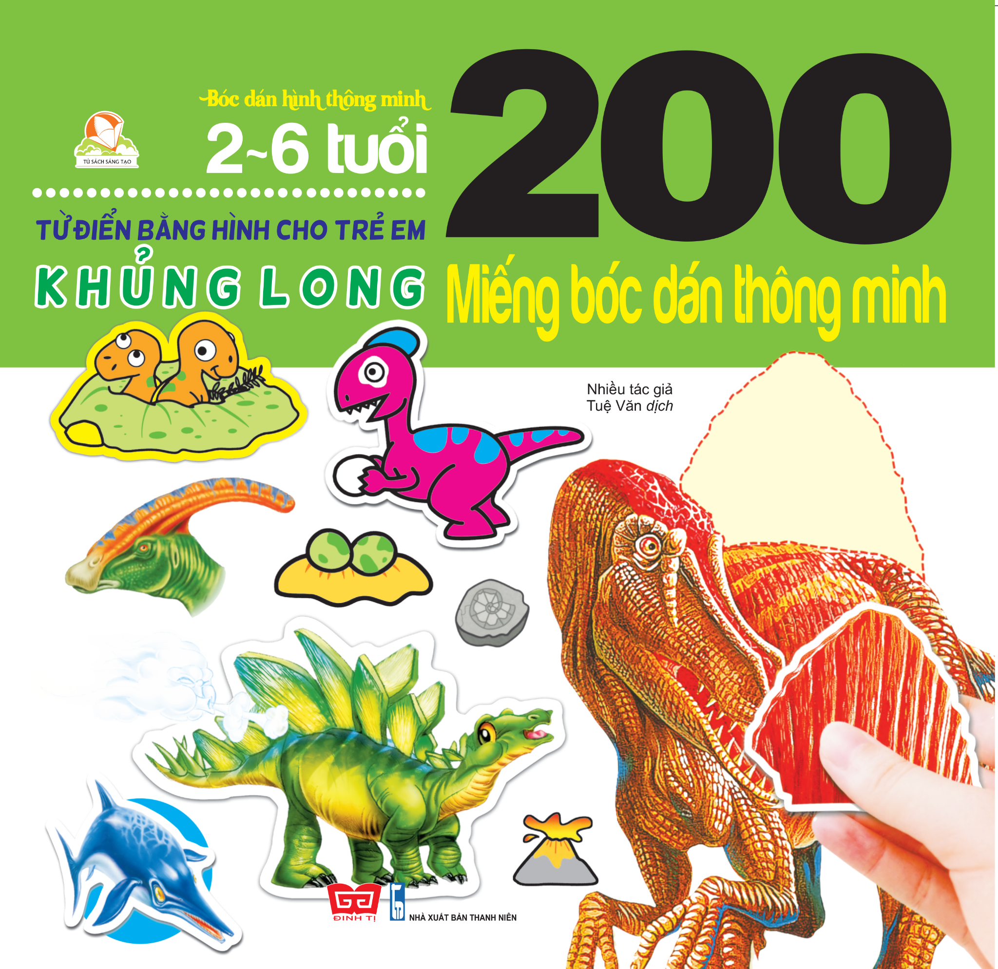 Fahasa - 200 miếng bóc dán thông minh - khủng long