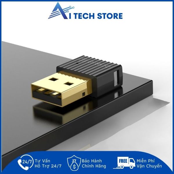[Freeship] Thiết bị kết nối Bluetooth 5.0 qua USB BTA-508 - Đen -AI Tech Store- AI208 Sản Phẩm Chính Hãng, Bảo Hành 12 Tháng, Tương Thich Với Các Chuẩn Bluetooth Cũ 2.0/2.1/3.0, Hỗ Trợ Hệ Điều Hành Window, Khoảng Cách 20m