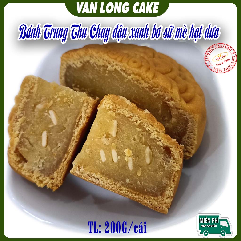 [BÁNH CHAY] Bánh trung thu đậu xanh chay 200g