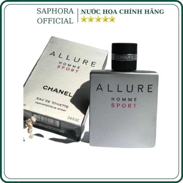 Nước hoa cao cấp, Nước hoa nam Chanel Allure Homme Sport 100Ml,hương vị tự nhiên, tươi mát tôn vinh nét đẹp nam tính mạnh mẽ, quyến rũ