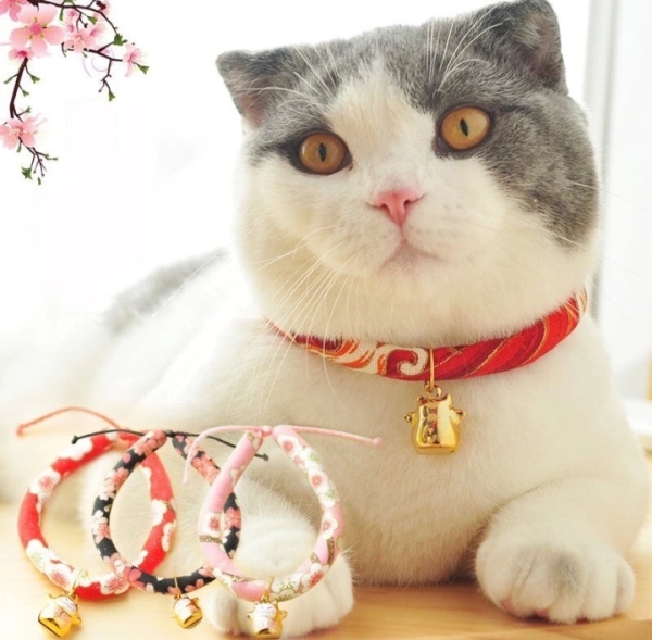 [HCM] Vòng cổ lục lạc mèo thần tài phong cách Nhật Bản nhiều mẫu sang chảnh - Có dây điều chính kích cỡ dễ dàng