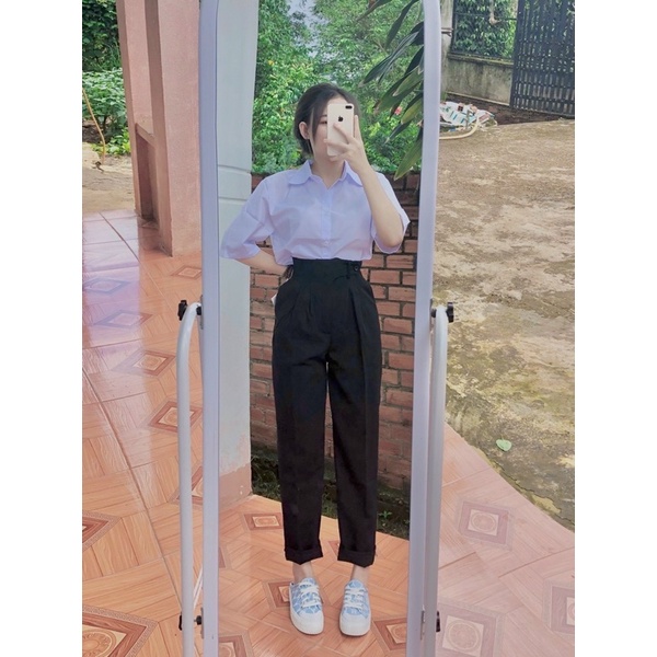 [Mã SRBACK010912 hoàn 20K xu đơn 50K] quần tây Lưng Cao