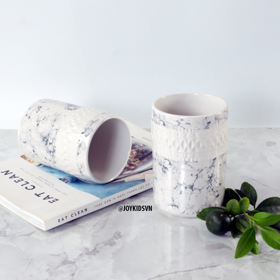 Ly gốm vân đá Marble | Cốc gốm vân đá Marble | Cốc uống nước vân đá marble - Marble ceramic mug