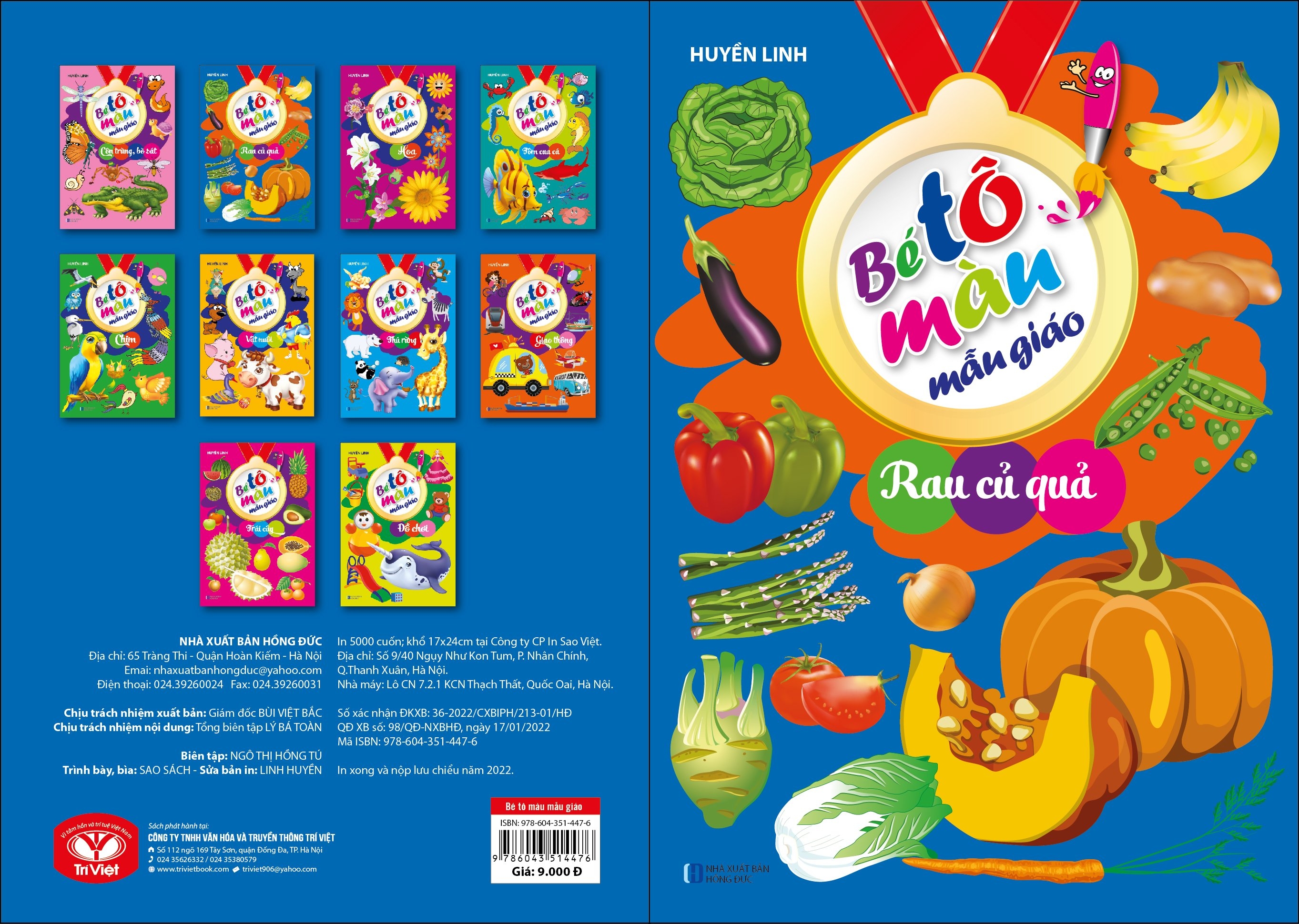 Fahasa - bé tô màu mẫu giáo - rau củ quả
