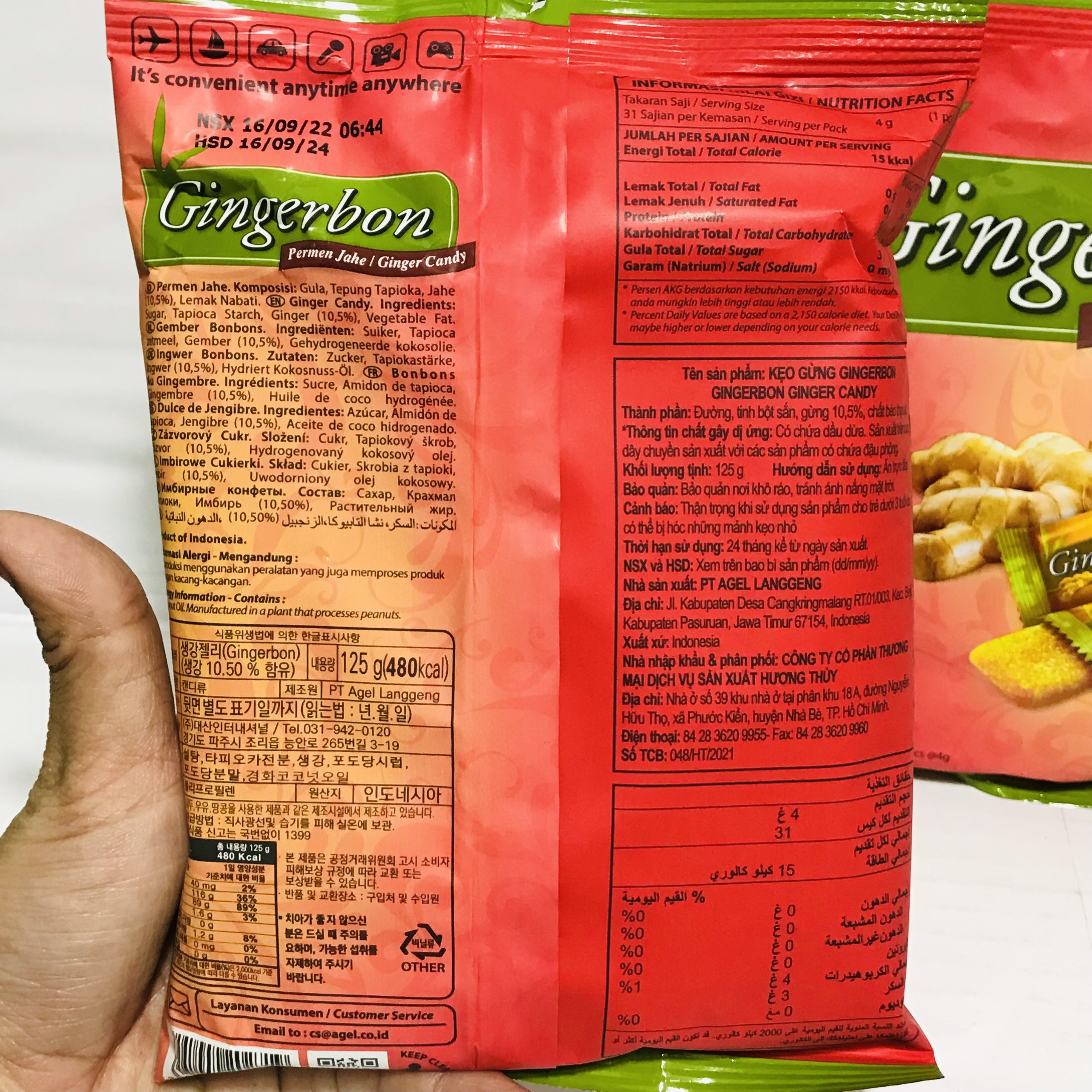 KẸO GỪNG GINGERBON 125g