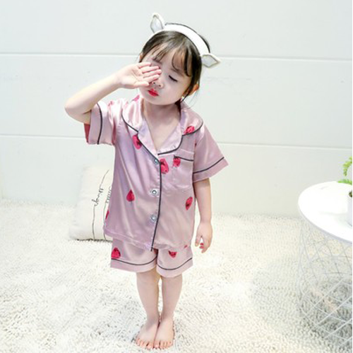 Bộ ngủ Pijama LỤA TƠ TẰM CAO CẤP cho bé gái