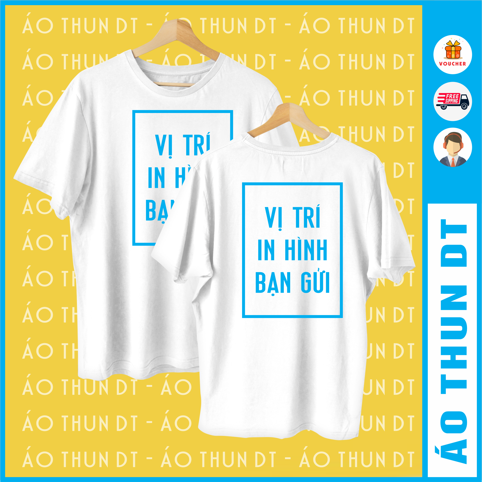 - In hình cá nhân lên áo, in 2 mặt