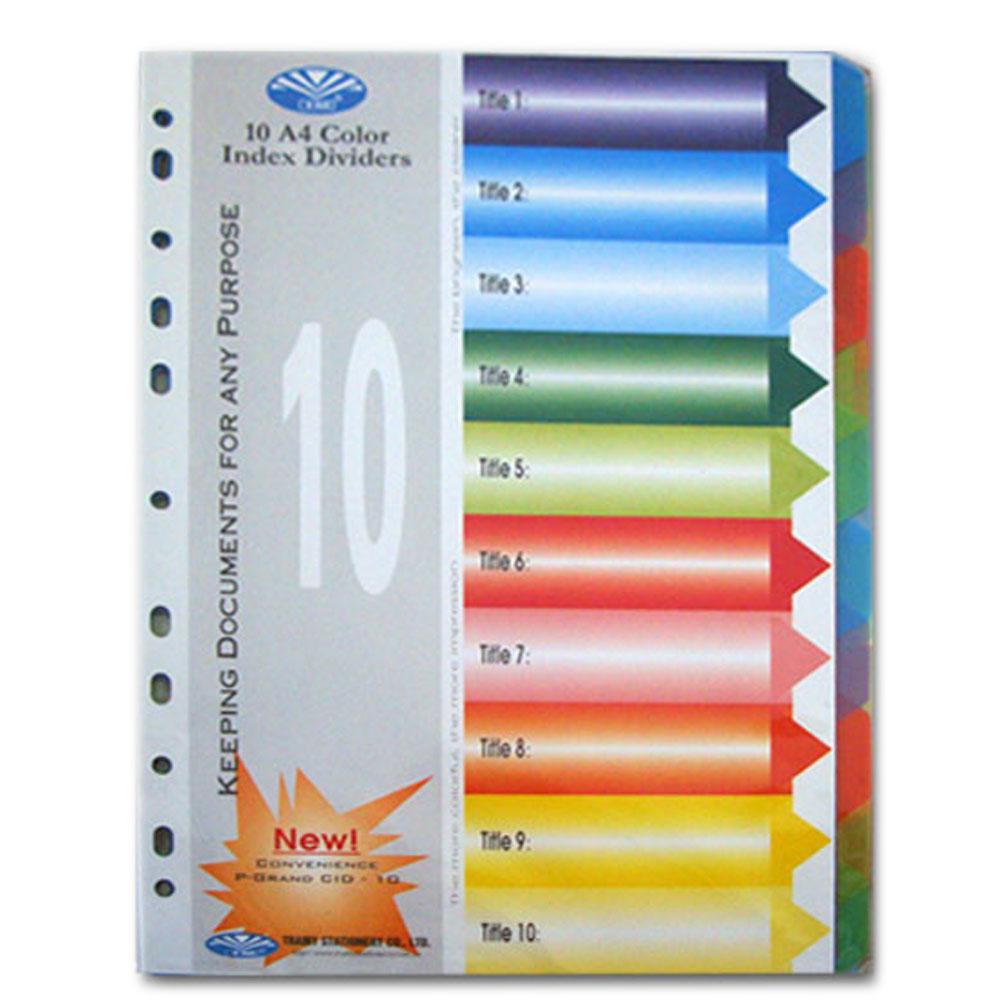 [HCM]Bìa phân trang nhựa theo màu sắcchữ cái và số