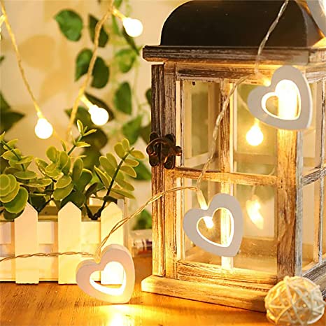 Dây Đèn Led Xài Pin AA/USB Bóng Đèn Trái Tim Trang Trí Tiệc Cưới String Light Decorative Light Valentine