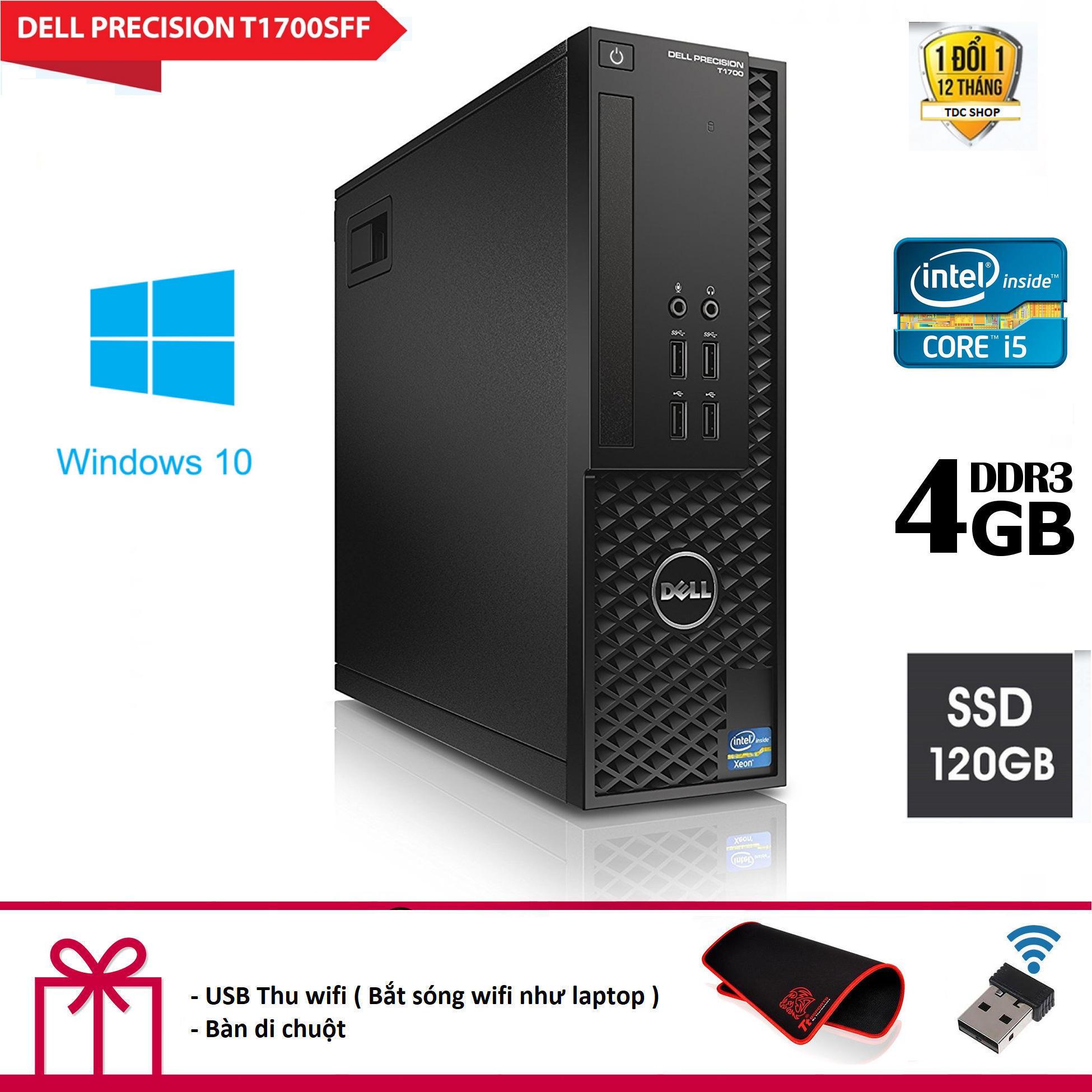 [Trả góp 0%]Máy tính để bàn Dell Precision T1700 SFF CPU intel core i5 4570 - Ram DR3 4GB - Ổ cứng SSD 120GB. Tặng Bàn Di Chuột và USB Thu Wifi.