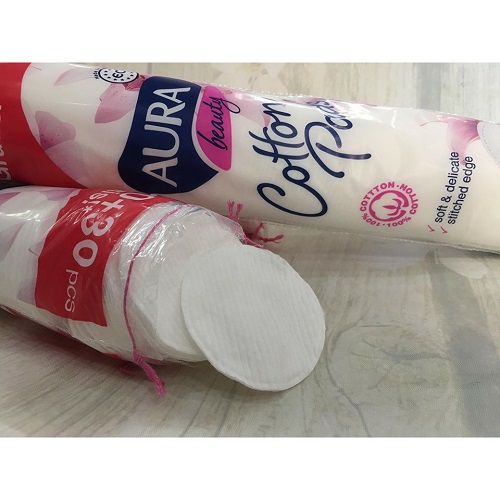 BÔNG TẨY TRANG AURA - 150 miếng