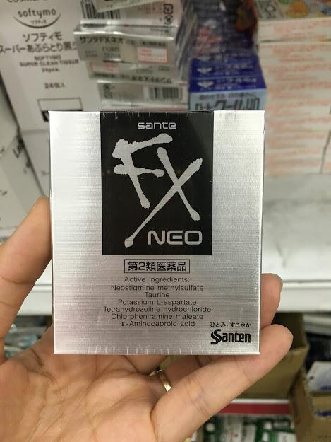 (Màu bạc) Dung Dịch NHỎ MẮT Sante Fx Neo 12ml dành cho mắt cận thị, phục hồi thị lực mỏi mắt Nhật bản