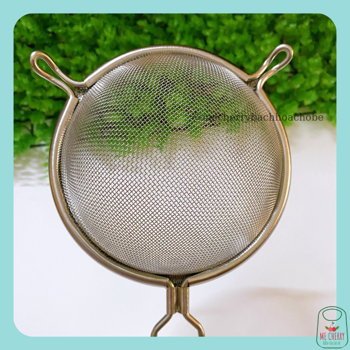 Rây lọc cháo, bột, đồ ăn cho bé bằng inox dày dặn