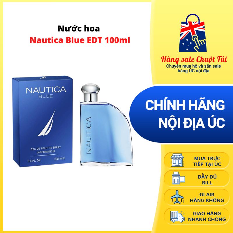 Nước hoa Nautica Blue EDT 100ml [Hàng nội địa Úc - đủ bill]